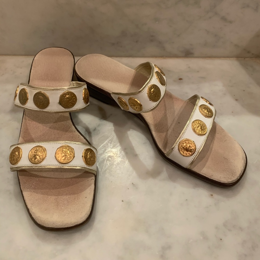 White Gold Sandals by ONEX